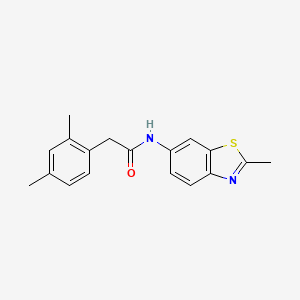 molecular formula C18H18N2OS B2690110 2-(2,4-二甲基苯基)-N-(2-甲基苯并[d]噻唑-6-基)乙酰胺 CAS No. 941983-70-6