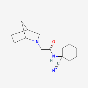 molecular formula C15H23N3O B2690138 2-{2-azabicyclo[2.2.1]heptan-2-yl}-N-(1-cyanocyclohexyl)acetamide CAS No. 1624563-40-1