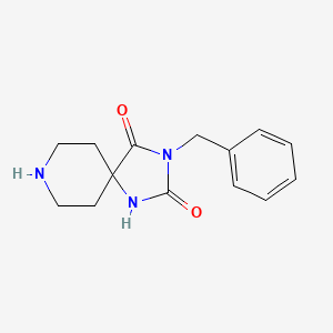 molecular formula C14H17N3O2 B2690149 3-Benzyl-1,3,8-triaza-spiro[4.5]decane-2,4-dione CAS No. 169206-62-6