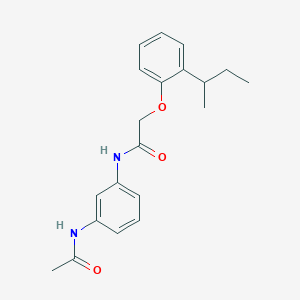 molecular formula C20H24N2O3 B269015 N-[3-(acetylamino)phenyl]-2-(2-sec-butylphenoxy)acetamide 