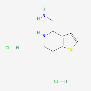 molecular formula C8H14Cl2N2S B2690163 4,5,6,7-Tetrahydrothieno[3,2-c]pyridin-4-ylmethanamine;dihydrochloride CAS No. 2416243-02-0