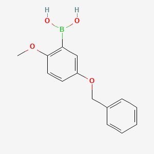 molecular formula C14H15BO4 B2690173 [5-(Benzyloxy)-2-methoxyphenyl]boronic acid CAS No. 2051586-00-4