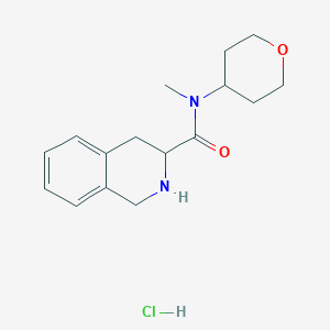 molecular formula C16H23ClN2O2 B2690175 N-methyl-N-(oxan-4-yl)-1,2,3,4-tetrahydroisoquinoline-3-carboxamide hydrochloride CAS No. 1423024-04-7