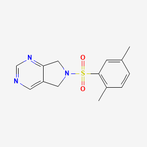 molecular formula C14H15N3O2S B2690186 6-((2,5-二甲基苯基)磺酰)-6,7-二氢-5H-吡咯并[3,4-d]嘧啶 CAS No. 1448045-19-9