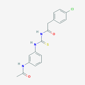 molecular formula C17H16ClN3O2S B269019 N-{3-[({[(4-chlorophenyl)acetyl]amino}carbothioyl)amino]phenyl}acetamide 