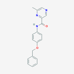 molecular formula C19H17N3O2 B2690192 N-[4-(benzyloxy)phenyl]-6-methylpyrazine-2-carboxamide CAS No. 2415539-06-7