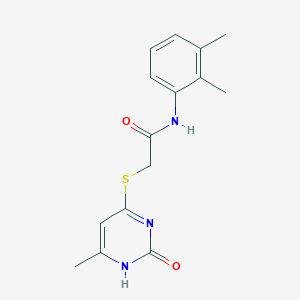 molecular formula C15H17N3O2S B2690193 N-(2,3-dimethylphenyl)-2-[(6-methyl-2-oxo-1H-pyrimidin-4-yl)sulfanyl]acetamide CAS No. 905690-59-7
