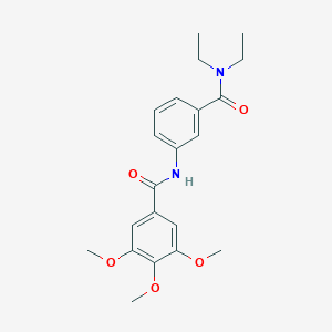 molecular formula C21H26N2O5 B269020 N-[3-(diethylcarbamoyl)phenyl]-3,4,5-trimethoxybenzamide 