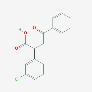 molecular formula C16H13ClO3 B2690201 2-(3-Chlorophenyl)-4-oxo-4-phenylbutanoic acid CAS No. 344280-12-2
