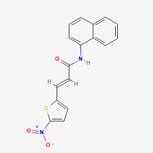 molecular formula C17H12N2O3S B2690208 (E)-N-(naphthalen-1-yl)-3-(5-nitrothiophen-2-yl)acrylamide CAS No. 476309-76-9