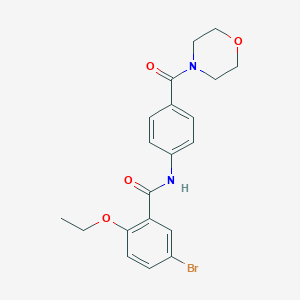 molecular formula C20H21BrN2O4 B269021 5-bromo-2-ethoxy-N-[4-(4-morpholinylcarbonyl)phenyl]benzamide 