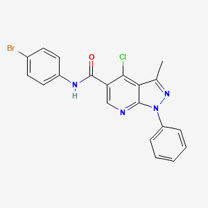 molecular formula C20H14BrClN4O B2690217 N-(4-bromophenyl)-4-chloro-3-methyl-1-phenyl-1H-pyrazolo[3,4-b]pyridine-5-carboxamide CAS No. 899952-95-5