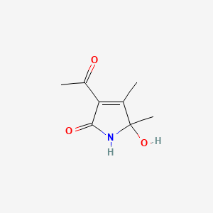molecular formula C8H11NO3 B2690219 3-Acetyl-4,5-dimethyl-5-hydroxy-1,5-dihydro-2h-pyrrol-2-one CAS No. 98593-79-4
