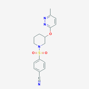 4-((3-((6-Methylpyridazin-3-yl)oxy)piperidin-1-yl)sulfonyl)benzonitrile