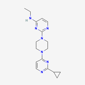 2-[4-(2-Cyclopropylpyrimidin-4-yl)piperazin-1-yl]-N-ethylpyrimidin-4-amine