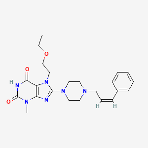 7-(2-ethoxyethyl)-3-methyl-8-[4-[(Z)-3-phenylprop-2-enyl]piperazin-1-yl]purine-2,6-dione