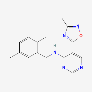 N-(2,5-dimethylbenzyl)-5-(3-methyl-1,2,4-oxadiazol-5-yl)pyrimidin-4-amine