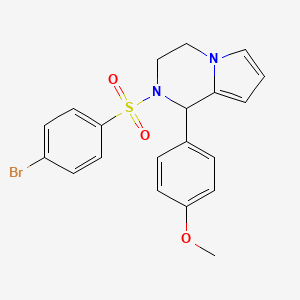 B2690240 2-((4-Bromophenyl)sulfonyl)-1-(4-methoxyphenyl)-1,2,3,4-tetrahydropyrrolo[1,2-a]pyrazine CAS No. 899739-51-6