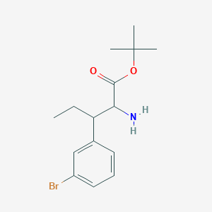 B2690242 Tert-butyl 2-amino-3-(3-bromophenyl)pentanoate CAS No. 2287259-93-0