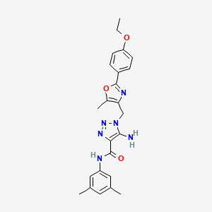molecular formula C24H26N6O3 B2690243 5-氨基-N-(3,5-二甲基苯基)-1-{[2-(4-乙氧苯基)-5-甲基-1,3-噁唑-4-基]甲基}-1H-1,2,3-三唑-4-甲酰胺 CAS No. 1112371-30-8