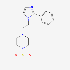 B2690249 1-(methylsulfonyl)-4-(2-(2-phenyl-1H-imidazol-1-yl)ethyl)piperazine CAS No. 1426314-98-8