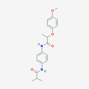molecular formula C20H24N2O4 B269025 N-[4-(isobutyrylamino)phenyl]-2-(4-methoxyphenoxy)propanamide 