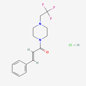 B2690252 (E)-3-phenyl-1-(4-(2,2,2-trifluoroethyl)piperazin-1-yl)prop-2-en-1-one hydrochloride CAS No. 1351664-04-4