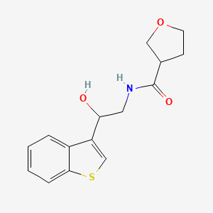 molecular formula C15H17NO3S B2690269 N-(2-(苯并[b]噻吩-3-基)-2-羟基乙基)四氢呋喃-3-羧酰胺 CAS No. 2034257-07-1