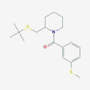 B2690272 (2-((Tert-butylthio)methyl)piperidin-1-yl)(3-(methylthio)phenyl)methanone CAS No. 2034266-39-0