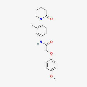 2-(4-methoxyphenoxy)-N-(3-methyl-4-(2-oxopiperidin-1-yl)phenyl)acetamide