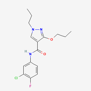 N-(3-chloro-4-fluorophenyl)-3-propoxy-1-propyl-1H-pyrazole-4-carboxamide