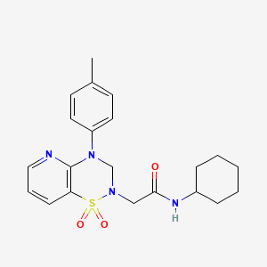 N-cyclohexyl-2-(1,1-dioxido-4-(p-tolyl)-3,4-dihydro-2H-pyrido[2,3-e][1,2,4]thiadiazin-2-yl)acetamide