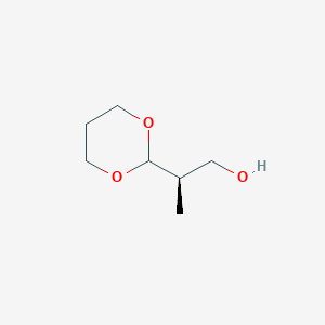 molecular formula C7H14O3 B2690292 (2R)-2-(1,3-Dioxan-2-yl)propan-1-ol CAS No. 2248186-66-3