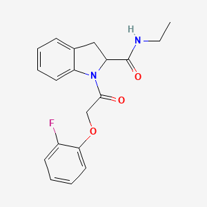 molecular formula C19H19FN2O3 B2690295 N-ethyl-1-(2-(2-fluorophenoxy)acetyl)indoline-2-carboxamide CAS No. 1103515-47-4