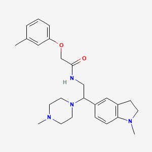 N-(2-(1-methylindolin-5-yl)-2-(4-methylpiperazin-1-yl)ethyl)-2-(m-tolyloxy)acetamide