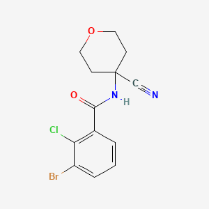 3-bromo-2-chloro-N-(4-cyanooxan-4-yl)benzamide