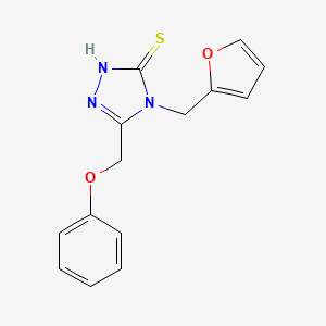 4-(furan-2-ylmethyl)-5-(phenoxymethyl)-4H-1,2,4-triazole-3-thiol