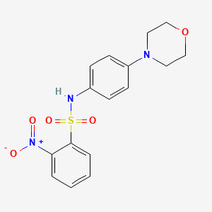 molecular formula C16H17N3O5S B2690313 N-(4-吗啉-4-基苯基)-2-硝基苯磺酰胺 CAS No. 300375-26-2