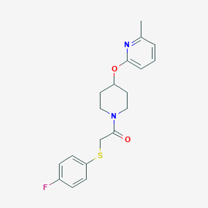 molecular formula C19H21FN2O2S B2690323 2-((4-氟苯基)硫)-1-(4-((6-甲基吡啶-2-基)氧基)哌啶-1-基)乙酮 CAS No. 1797129-54-4