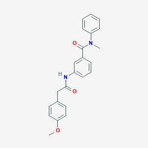 molecular formula C23H22N2O3 B269033 3-{[(4-methoxyphenyl)acetyl]amino}-N-methyl-N-phenylbenzamide 