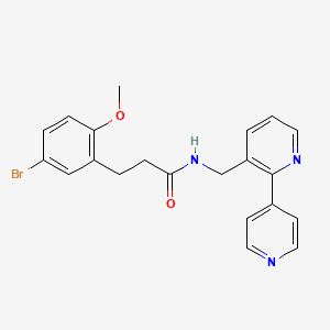 molecular formula C21H20BrN3O2 B2690349 N-([2,4'-bipyridin]-3-ylmethyl)-3-(5-bromo-2-methoxyphenyl)propanamide CAS No. 2034254-37-8
