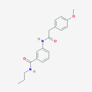 molecular formula C19H22N2O3 B269035 3-{[(4-methoxyphenyl)acetyl]amino}-N-propylbenzamide 