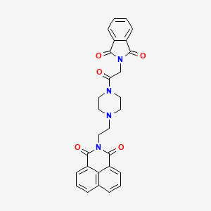 2-(2-(4-(2-(1,3-dioxoisoindolin-2-yl)acetyl)piperazin-1-yl)ethyl)-1H-benzo[de]isoquinoline-1,3(2H)-dione