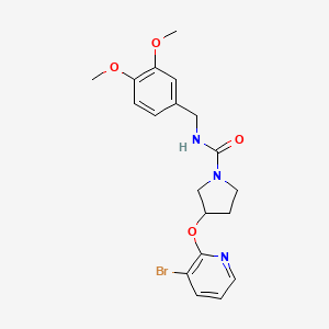 3-((3-bromopyridin-2-yl)oxy)-N-(3,4-dimethoxybenzyl)pyrrolidine-1-carboxamide