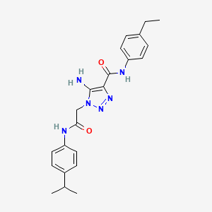 5-amino-N-(4-ethylphenyl)-1-({[4-(propan-2-yl)phenyl]carbamoyl}methyl)-1H-1,2,3-triazole-4-carboxamide