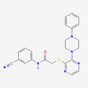 molecular formula C23H22N6OS B2690369 N-{3-[2-(1H-苯并咪唑-2-基)乙基]苯基}-N'-(2-氯苯基)脲 CAS No. 1031965-86-2