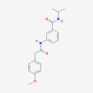 molecular formula C19H22N2O3 B269037 N-isopropyl-3-{[(4-methoxyphenyl)acetyl]amino}benzamide 