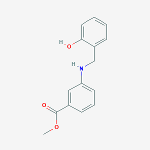 molecular formula C15H15NO3 B2690370 Methyl 3-[(2-hydroxybenzyl)amino]benzoate CAS No. 1096932-09-0