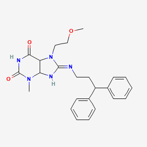 molecular formula C24H27N5O3 B2690377 8-[(3,3-diphenylpropyl)amino]-7-(2-methoxyethyl)-3-methyl-2,3,6,7-tetrahydro-1H-purine-2,6-dione CAS No. 674354-55-3