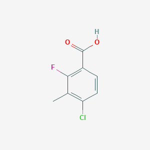 molecular formula C8H6ClFO2 B2690383 4-Chloro-2-fluoro-3-methylbenzoic acid CAS No. 153556-55-9
